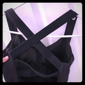 Lululemon Black Cross back tank size 4